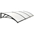 SHADE SHIELD 3x1m Aluminium Exterior Awning, Black DIY External UV Rain Protection Clear Polycarbonate Canopy Cover