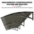3x1m Aluminium Exterior Awning, Black DIY External UV Rain Protection Grey Tinted Polycarbonate Canopy Cover
