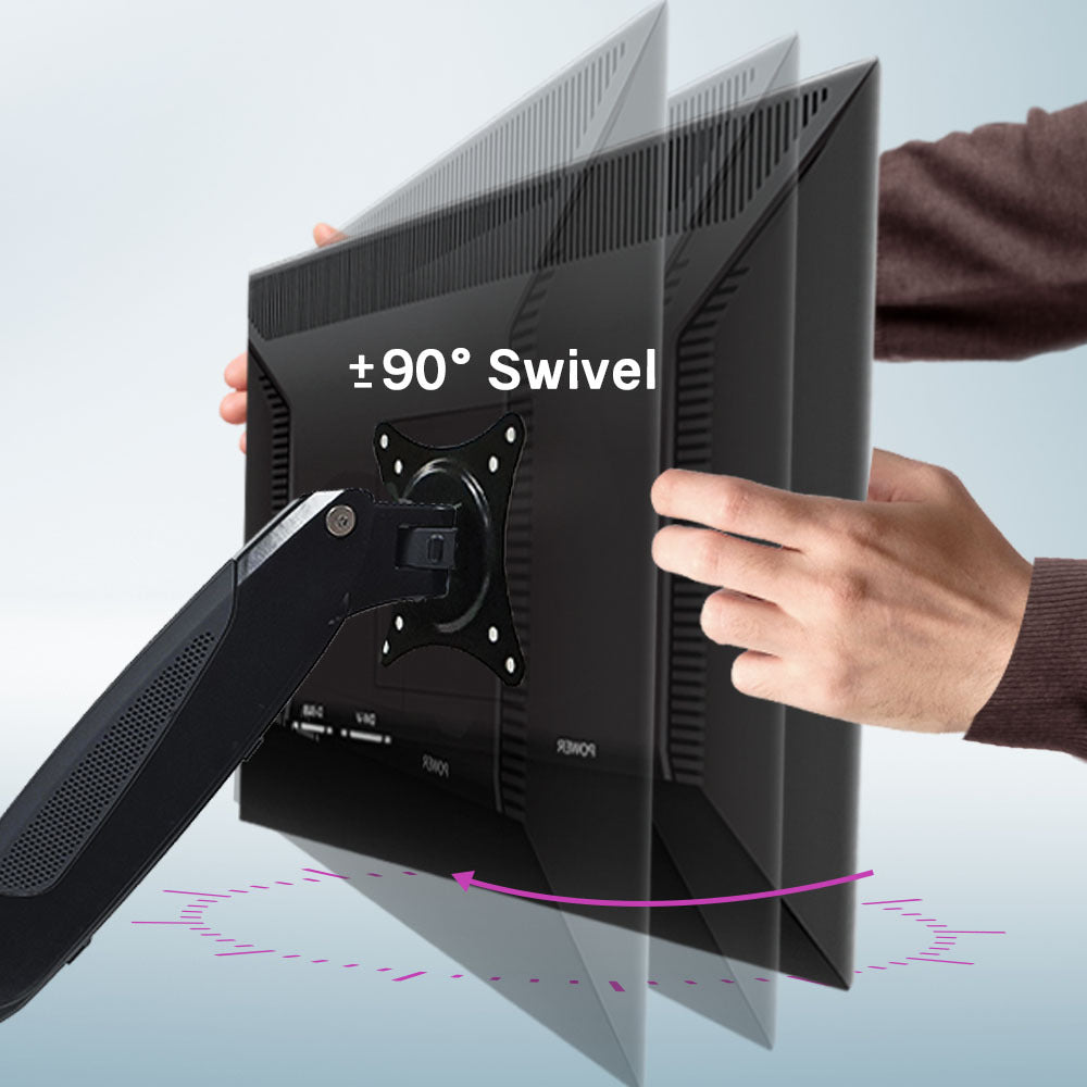 Triple Computer Monitor Mount Stand for Desk with 3 Adjustable Arm Holder for 15 to 32 inch Displays