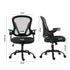 Ergonomic Office Desk Chair, Coolmesh Fabric, Adjustable Recline, Black Mesh/Black Frame