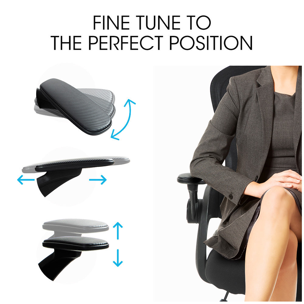 Ergonomic Office Desk Chair, Coolmesh Fabric, Adjustable Recline, Black Mesh/Black Frame