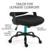 Ergonomic Office Desk Chair, Coolmesh Fabric, Adjustable Recline, Black Mesh/Black Frame