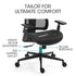 Ergonomic Office Desk Chair, Coolmesh Fabric, Adjustable Lumbar Support, Headrest, Armrest and Recline, Black Mesh/Black Frame