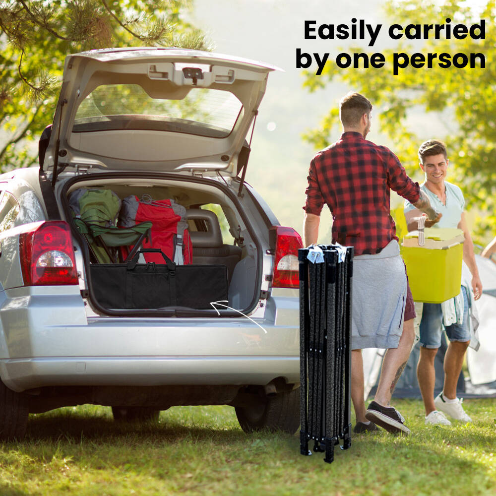 3.6x2.2m Ultra Compact Folding Gazebo, Carry bag, Portable Outdoor Popup Marquee for Camping Beach, Black