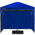 3.6x2.2m Ultra Compact Folding Gazebo, Walls, Carry bag, Portable Outdoor Popup Marquee for Camping Beach, Navy Blue