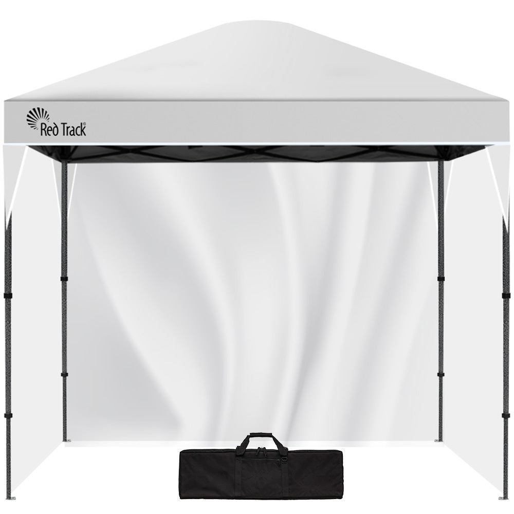 3x3m Ultra Compact Folding Gazebo, Walls, Carry bag, Portable Outdoor Popup Marquee for Camping Beach, White