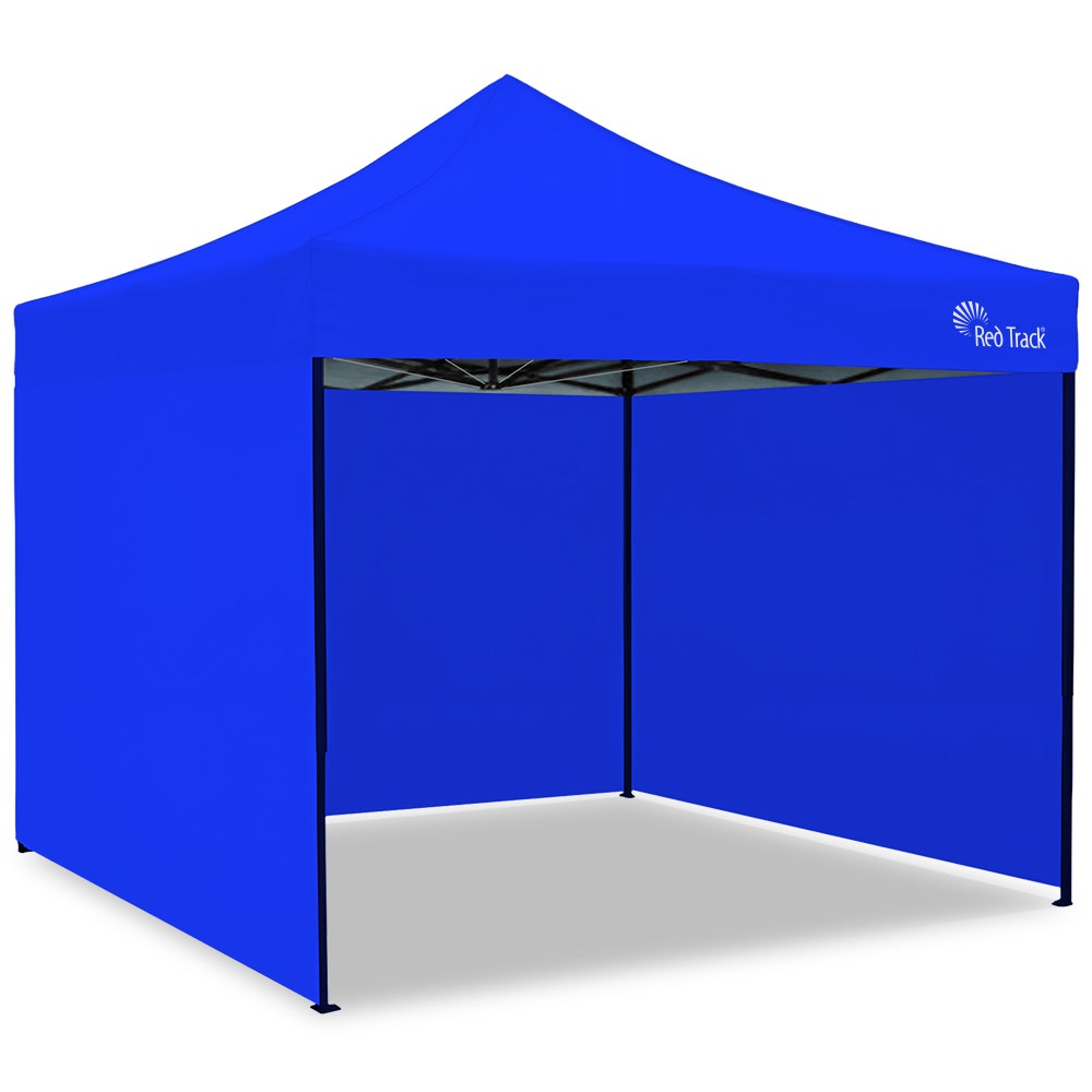 3x3m Premium Pop Up Gazebo Marquee, Patented Steel Cable Canopy Support System, Wheeled Carry Bag, Side Walls, UV Block, Reinforced Frame, Blue