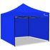 3x3m Premium Pop Up Gazebo Marquee, Patented Steel Cable Canopy Support System, Wheeled Carry Bag, Side Walls, UV Block, Reinforced Frame, Blue