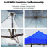 3x3m Premium Pop Up Gazebo Marquee, Patented Steel Cable Canopy Support System, Wheeled Carry Bag, Side Walls, UV Block, Reinforced Frame, Blue