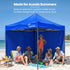 3x3m Premium Pop Up Gazebo Marquee, Patented Steel Cable Canopy Support System, Wheeled Carry Bag, Side Walls, UV Block, Reinforced Frame, Blue