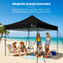 3x3m Premium Pop Up Gazebo Marquee, Patented Steel Cable Canopy Support System, Wheeled Carry Bag, Side Walls, UV Block, Reinforced Frame, Black