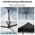 3x3m Premium Pop Up Gazebo Marquee, Patented Steel Cable Canopy Support System, Wheeled Carry Bag, Side Walls, UV Block, Reinforced Frame, Black
