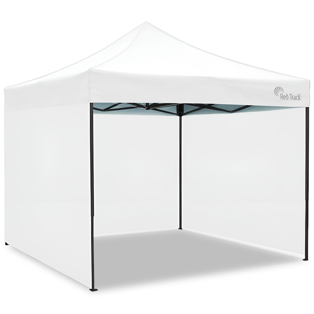3x3m Premium Pop Up Gazebo Marquee, Patented Steel Cable Canopy Support System, Wheeled Carry Bag, Side Walls, UV Block, Reinforced Frame, White