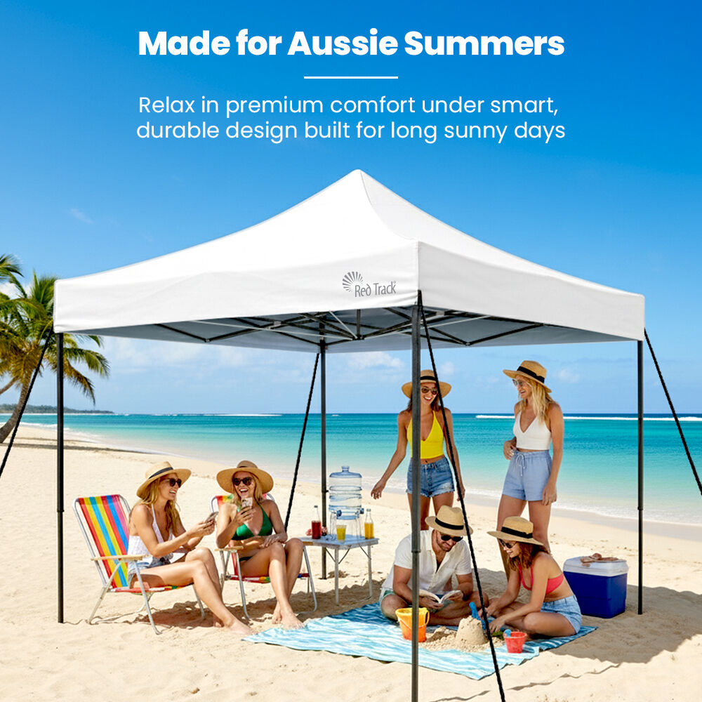 3x3m Premium Pop Up Gazebo Marquee, Patented Steel Cable Canopy Support System, Wheeled Carry Bag, Side Walls, UV Block, Reinforced Frame, White