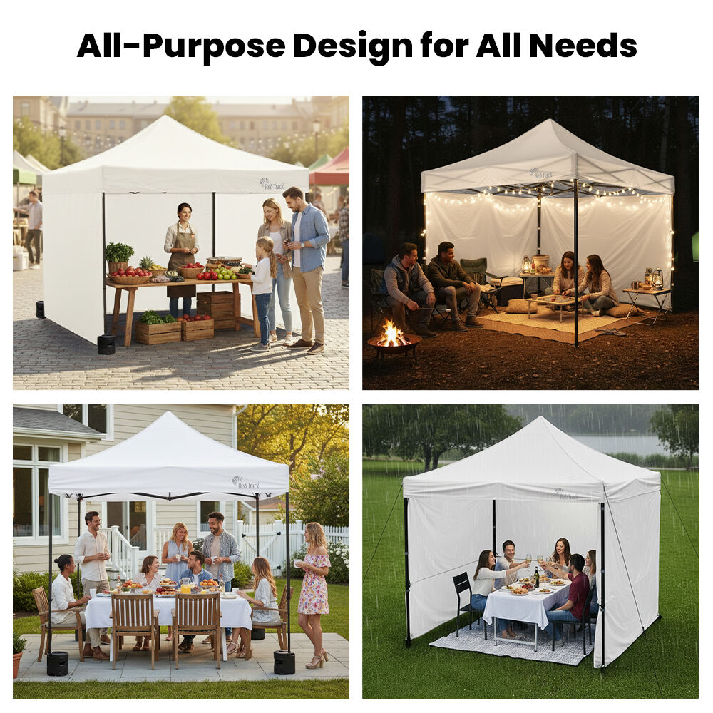 3x3m Premium Pop Up Gazebo Marquee, Patented Steel Cable Canopy Support System, Wheeled Carry Bag, Side Walls, UV Block, Reinforced Frame, White