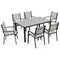 7pc Outdoor Dining Furniture Set, Table and Chairs Setting for Outside