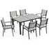 7pc Outdoor Dining Furniture Set, Table and Chairs Setting for Outside