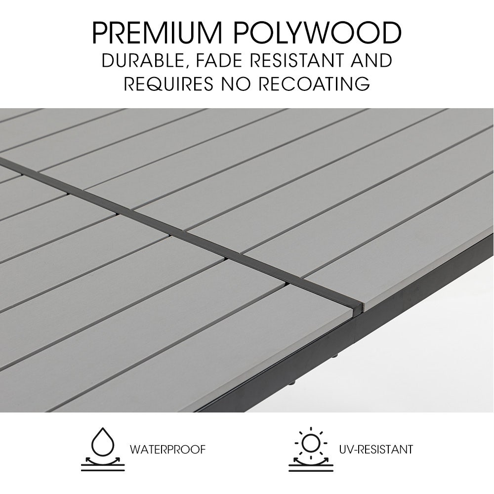 7pc Outdoor Dining Furniture Set, Table and Chairs Setting for Outside