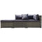3 Seater Modular Outdoor Lounge Setting incl. Ottoman, Grey