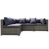 4 Seater Modular Outdoor Lounge Sofa Setting, Grey