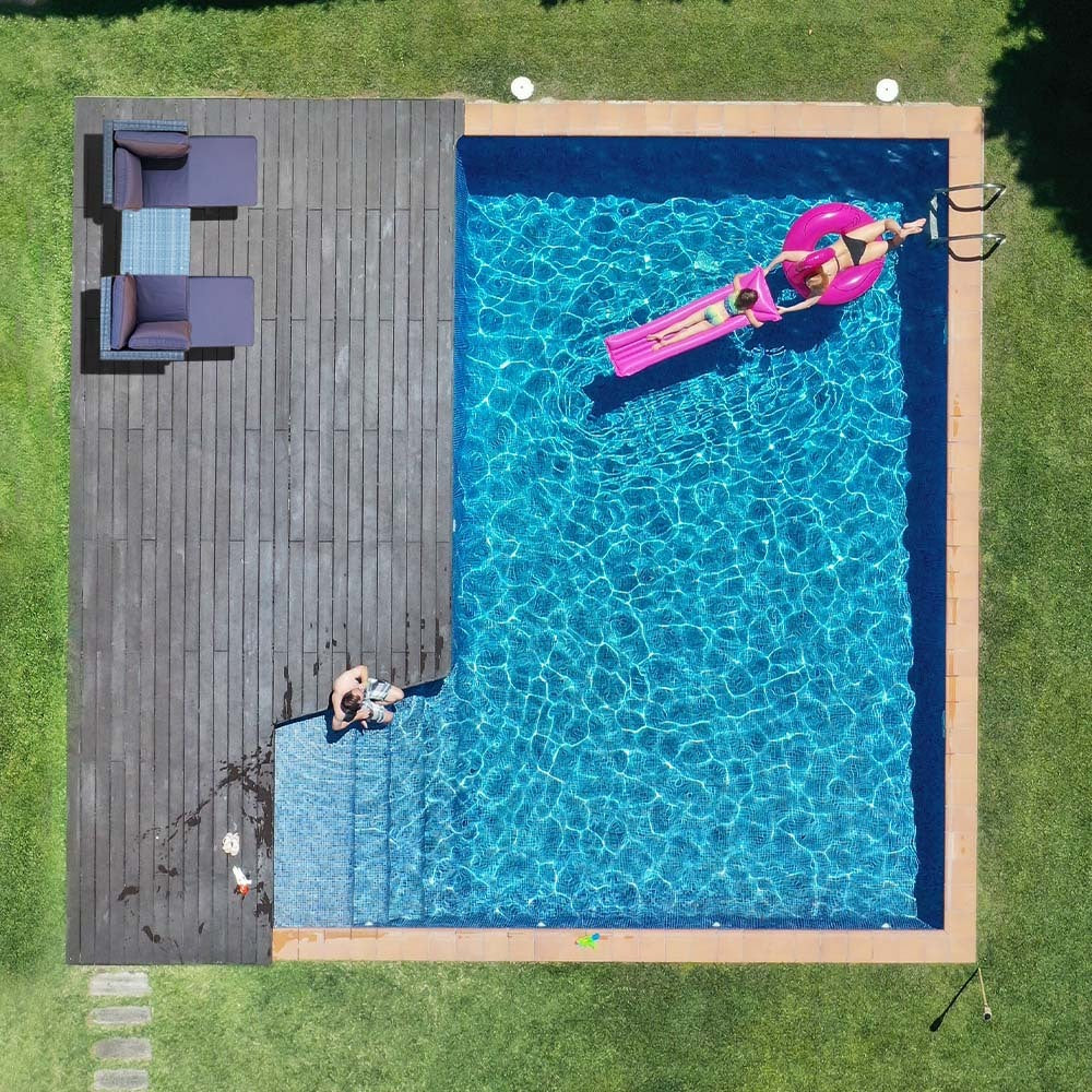 4 Seater Modular Outdoor Lounge Setting with Coffee Table, Ottomans, Grey