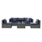5 Seater Modular Outdoor Lounge Setting with Coffee Table, Grey