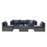 5 Seater Modular Outdoor Lounge Setting with Coffee Table, Grey