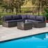 5 Seater Modular Outdoor Setting Lounge with Coffee Table, Grey