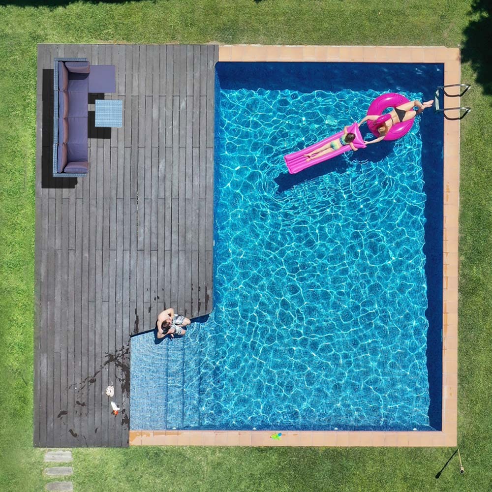 5 Seater Modular Outdoor Lounge Setting with Coffee Table, Ottoman, Grey