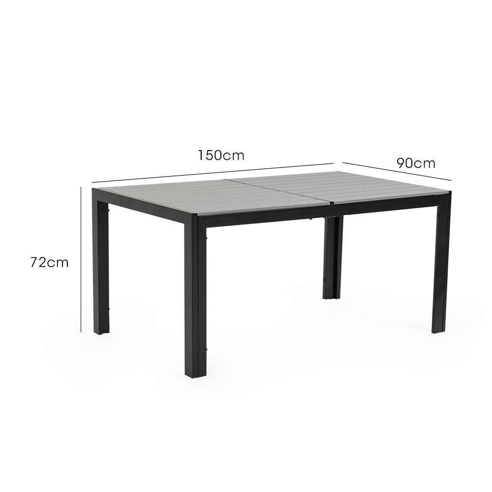 150x90cm Outdoor Dining Table, Rectangular, Furniture for Outside