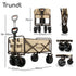 106L Electric Folding Pull Cart, Powerful Easy Hill Climbing, All-terrain Wheels, Wagon for Beach Camping Shopping, Cream
