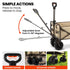 106L Electric Folding Pull Cart, Powerful Easy Hill Climbing, All-terrain Wheels, Wagon for Beach Camping Shopping, Cream