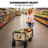 106L Electric Folding Pull Cart, Powerful Easy Hill Climbing, All-terrain Wheels, Wagon for Beach Camping Shopping, Cream