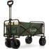 106L Electric Folding Pull Cart, Powerful Easy Hill Climbing, All-terrain Wheels, Wagon for Beach Camping Shopping, Green