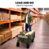 106L Electric Folding Pull Cart, Powerful Easy Hill Climbing, All-terrain Wheels, Wagon for Beach Camping Shopping, Green