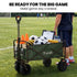 106L Electric Folding Pull Cart, Powerful Easy Hill Climbing, All-terrain Wheels, Wagon for Beach Camping Shopping, Green