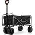 106L Electric Folding Pull Cart, Powerful Easy Hill Climbing, All-terrain Wheels, Wagon for Beach Camping Shopping, Black