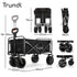 106L Electric Folding Pull Cart, Powerful Easy Hill Climbing, All-terrain Wheels, Wagon for Beach Camping Shopping, Black