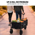 106L Electric Folding Pull Cart, Powerful Easy Hill Climbing, All-terrain Wheels, Wagon for Beach Camping Shopping, Black