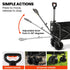 106L Electric Folding Pull Cart, Powerful Easy Hill Climbing, All-terrain Wheels, Wagon for Beach Camping Shopping, Black