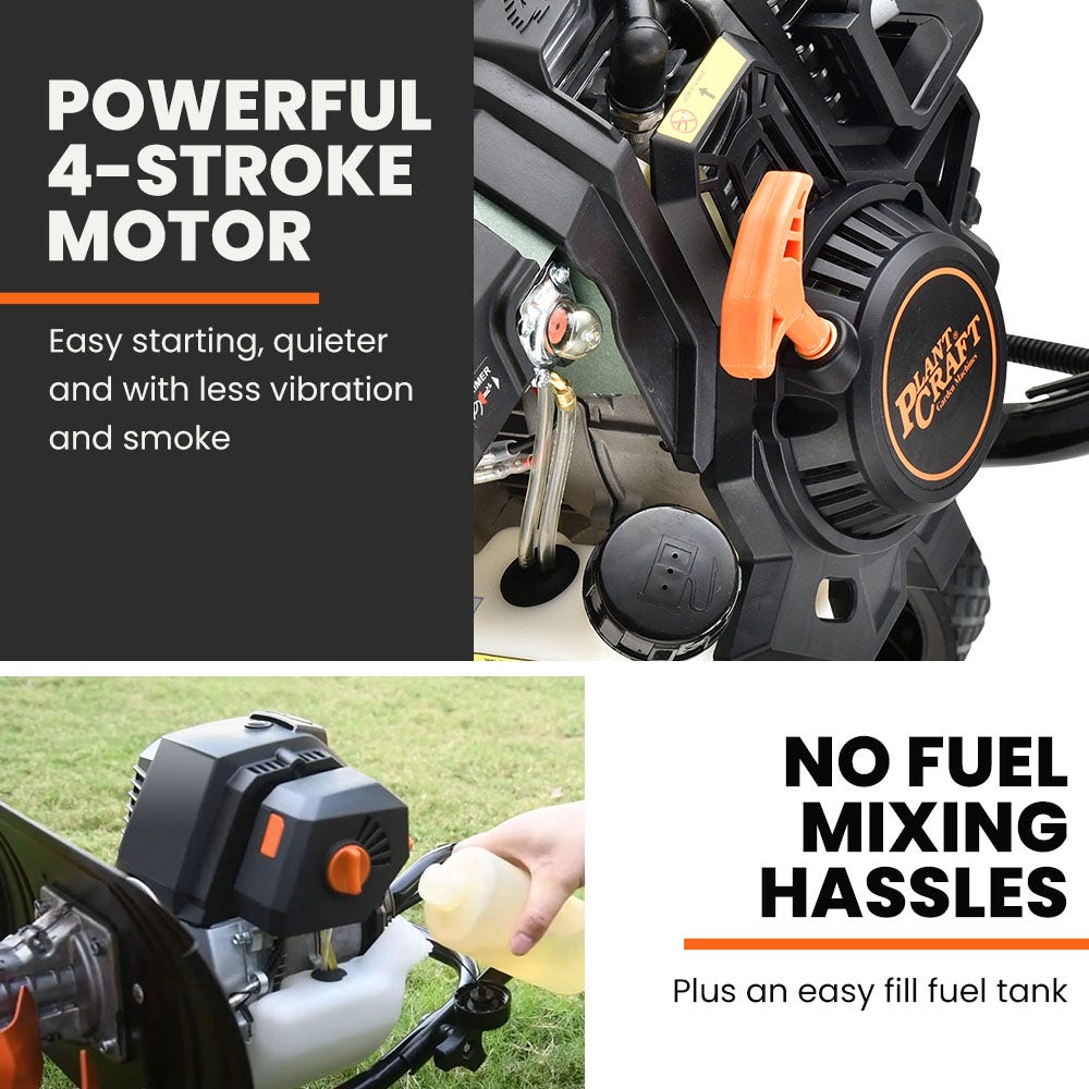 PLANTCRAFT 46CC Garden Cultivator Tiller Handheld 15