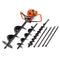 Baumr-AG Post Hole Digger 88CC Posthole Earth Auger Fence Borer Petrol Drill Bit