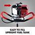 BPX-1400 38cc 4-Stroke Petrol Post Hole Digger, 150mm Auger w/ 600mm Extension Shaft