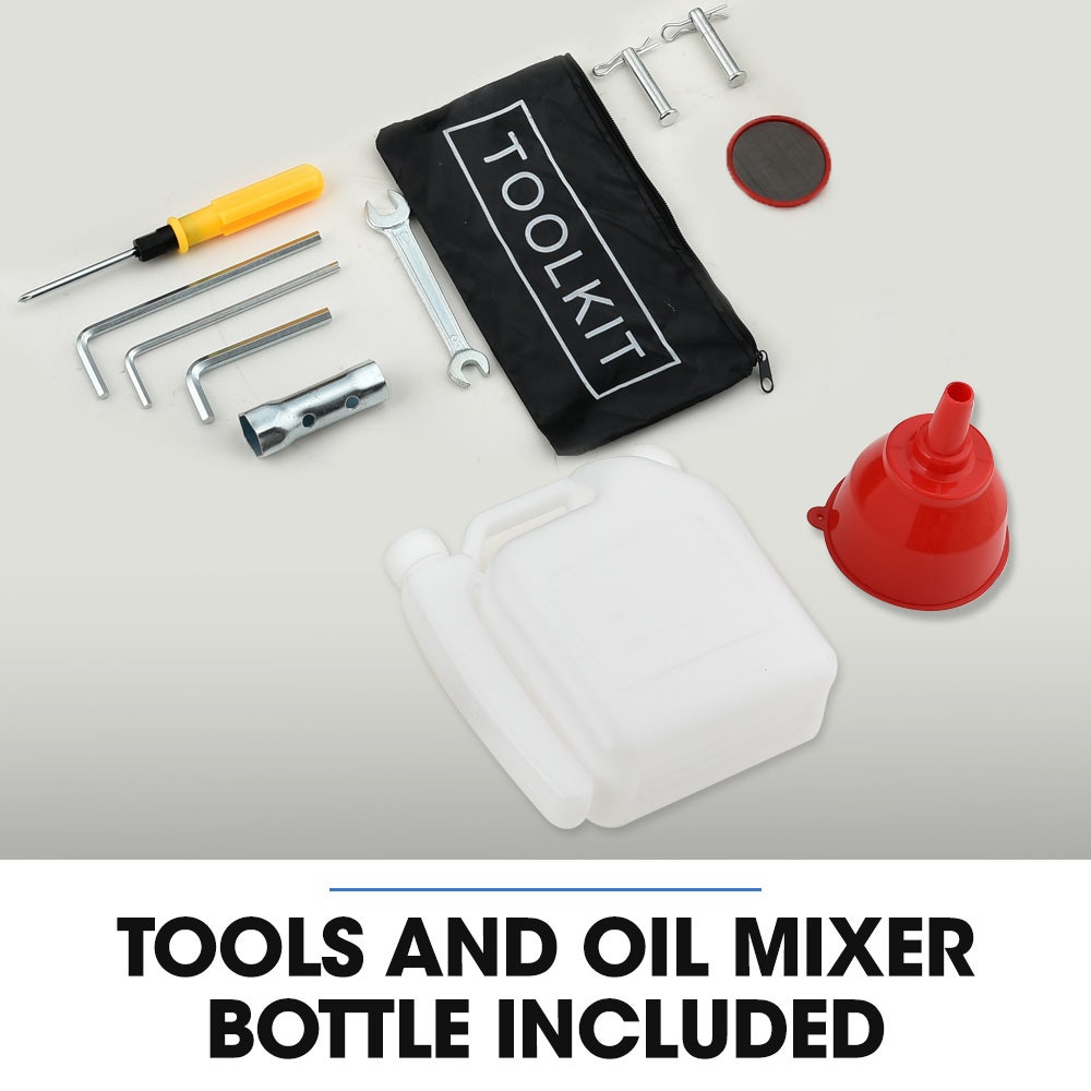 PD950 52cc 2-Stroke Petrol Post Hole Digger, w/ 3 Auger bits, 600mm Extension Shaft