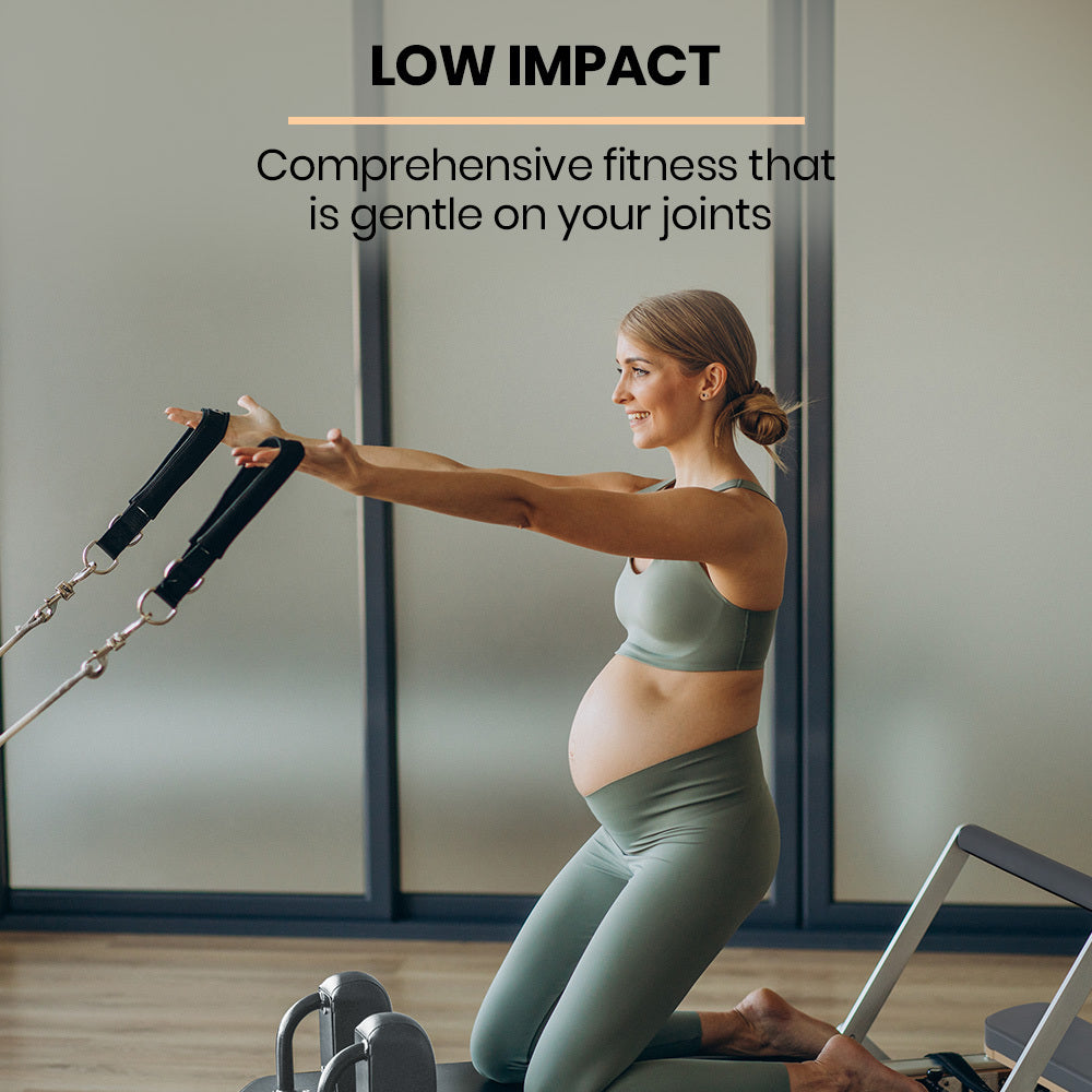 Aluminium Pilates Reformer Machine, Stretch Bed with box and jump board accessories