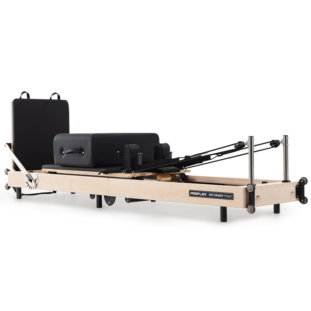 Wooden Pilates Reformer Machine, Stretch Bed with box and jump board accessories