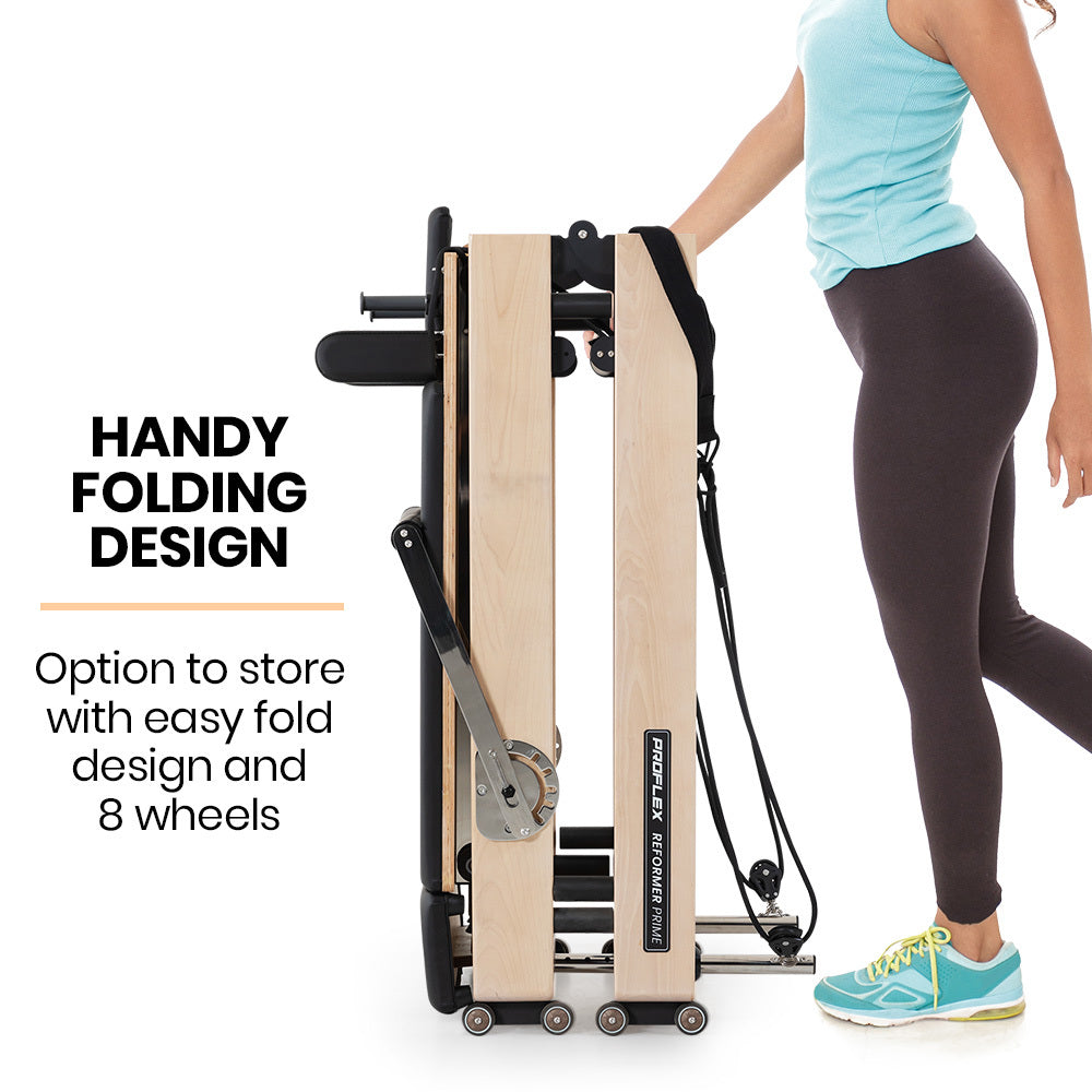 Wooden Pilates Reformer Machine, Stretch Bed with box and jump board accessories