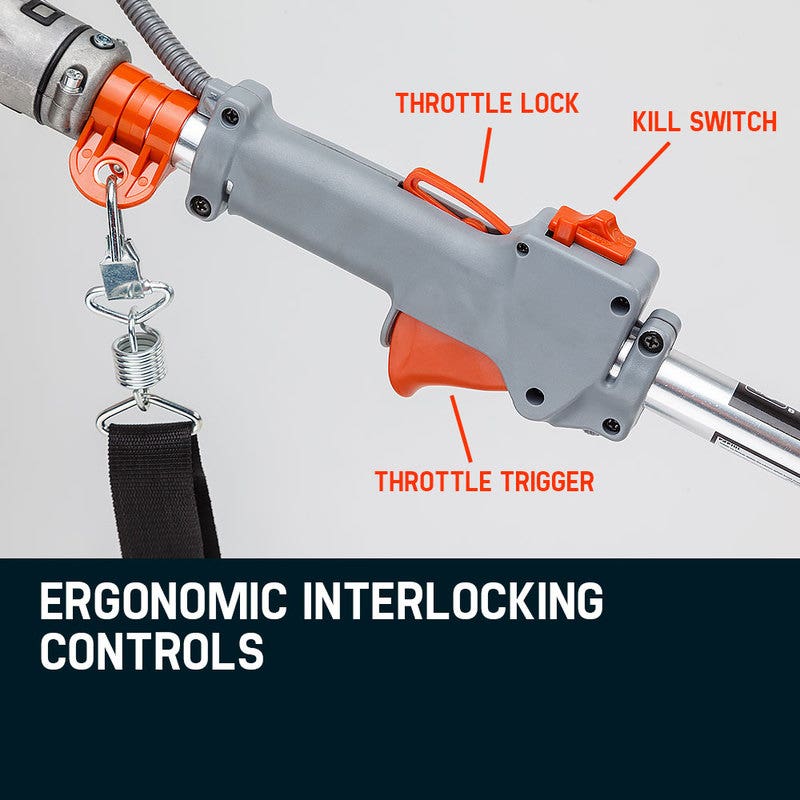 Pole Chainsaw Brush Cutter Whipper Snipper Hedge Trimmer Saw Multi Tool 62CC
