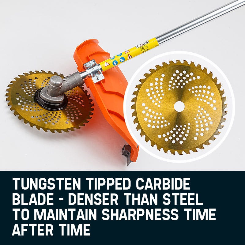 MTM 62cc 7in1 Brush Cutter Long Reach Garden Multi-Tool , Pole Trimmer, Hedge & Line Trimmer, 12