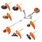 MTM 62cc 7in1 Brush Cutter Long Reach Garden Multi-Tool , Pole Trimmer, Hedge & Line Trimmer, 12" Tree Trimming Pruning, 2 Extension Shafts